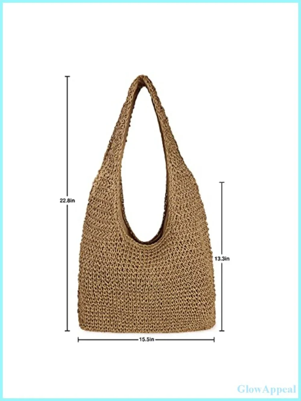 Handwoven Straw Beach Bag Large Tote Shoulder Hobo Summer Travel